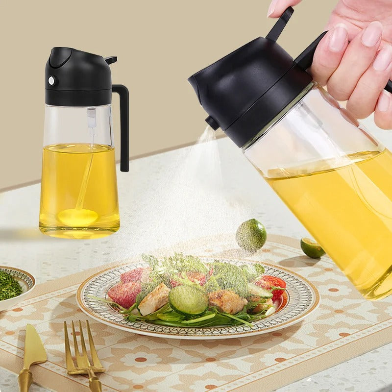 Hervulbare Olieverstuiver met Fijne Nevel voor Gezond Koken Bakken Grillen 200ml BPA-Vrij Keuken Spray | Sansoti