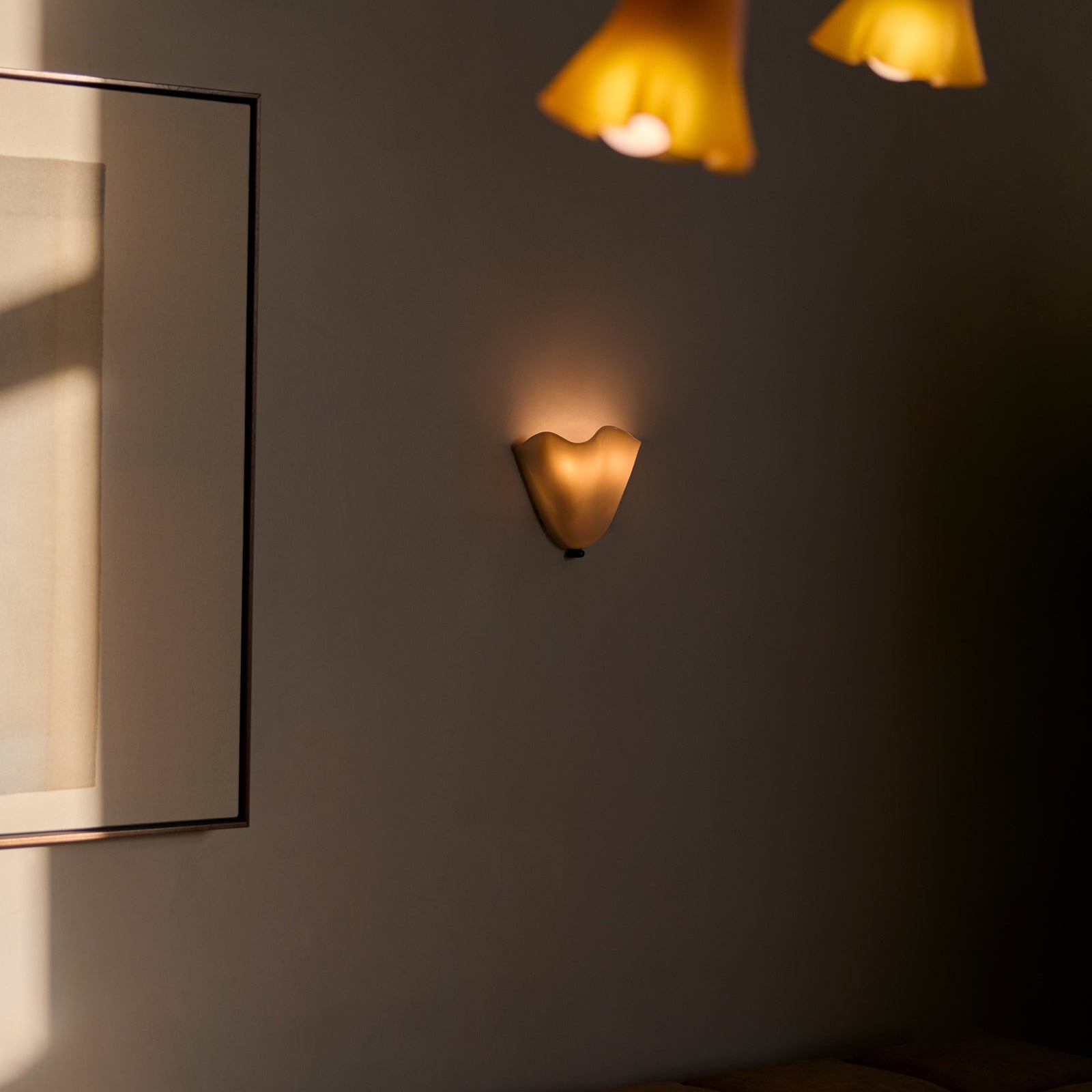 Wandlamp Glas In Lood Retro Art Deco Schelp 28cm E14 | Sansoti