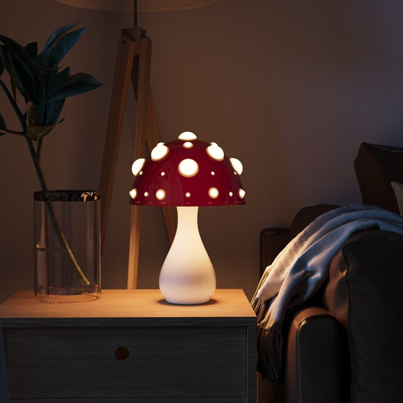 Minimalistische Paddenstoelvormige Tafellamp met Warm Licht – Moderne Sfeerverlichting voor Woonkamer, Slaapkamer en Nachtkastje | Sansoti