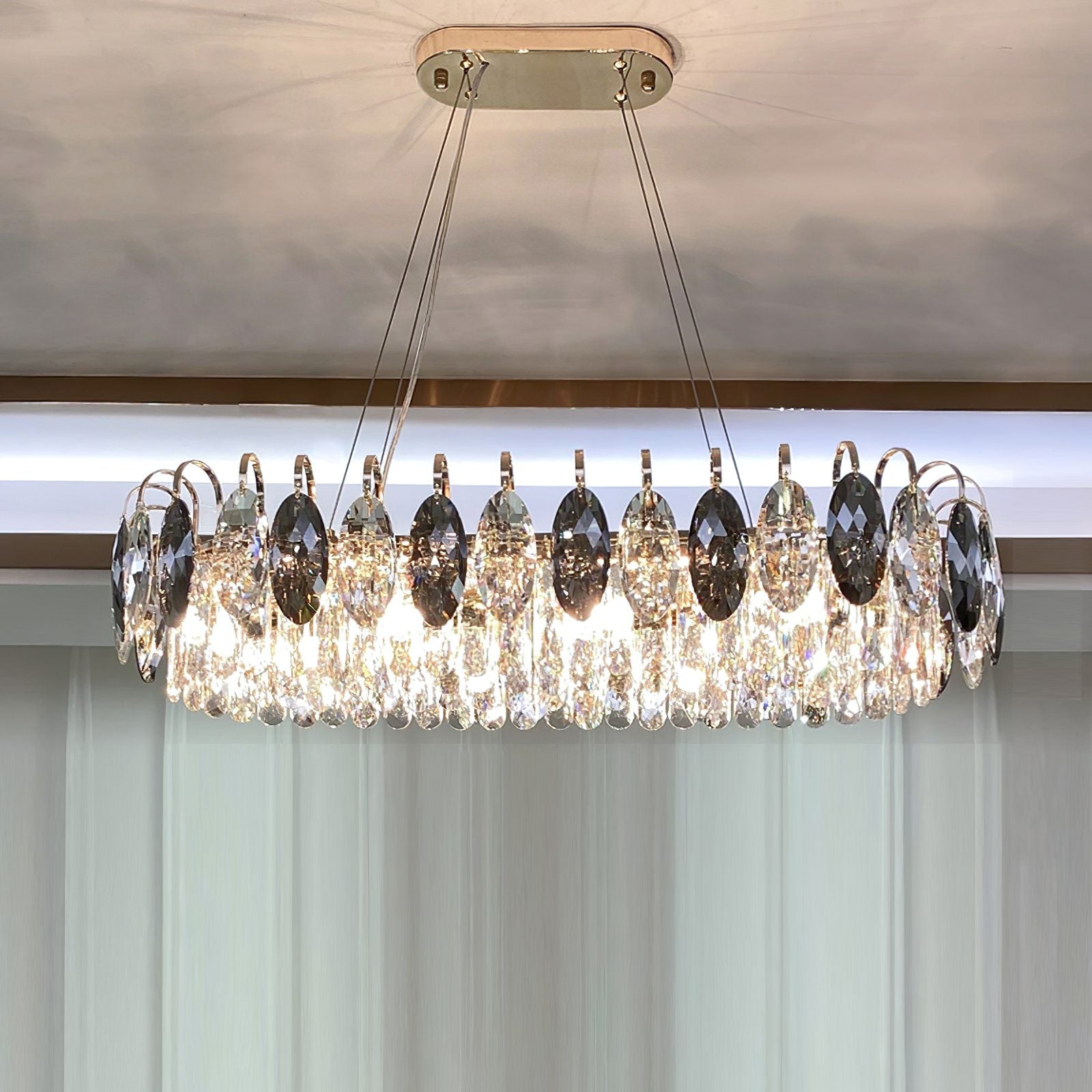 Moderne Kristallen Kroonluchter Set voor Woonkamer en Eetkamer | Sansoti