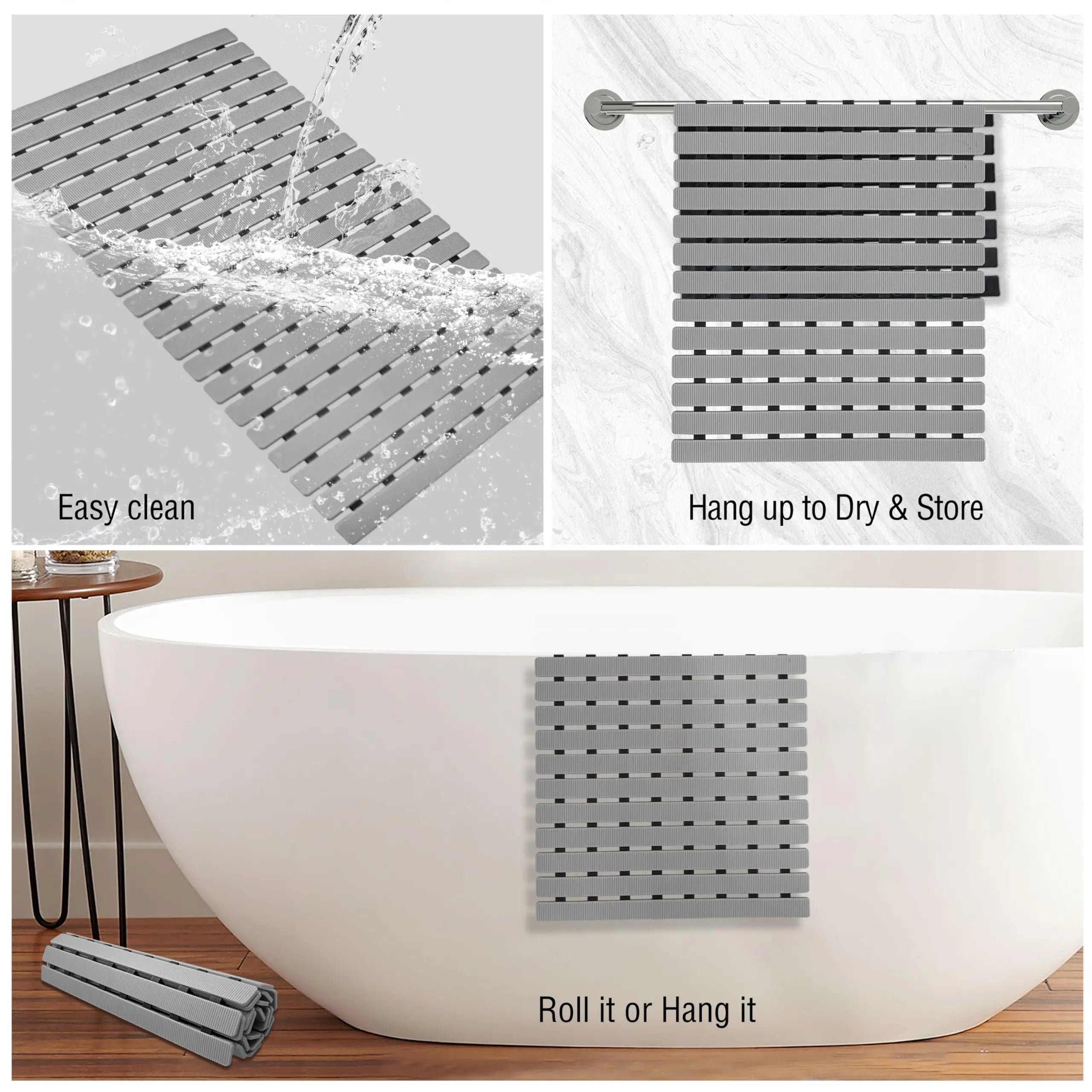 Antislip Badmat met Zuignappen en Drainagegaten 40×63 cm voor Veilig Douchen | Sansoti