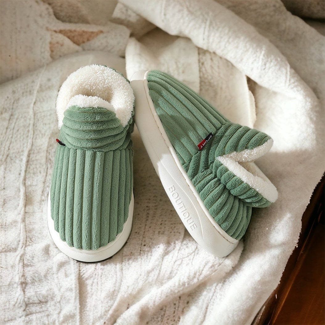 Unisex-Hausschuhe aus Baumwolle – Warme Pantoffeln mit rutschfester Sohle für Damen und Herren Bequemes Schuhwerk für drinnen | Sansoti