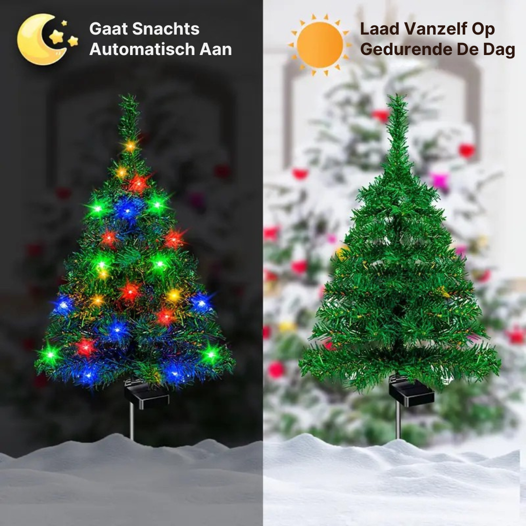 Decorative Solar-Powered Christmas Tree 50cm Garden Lighting Festive LED Outdoor Decoration | Sansoti