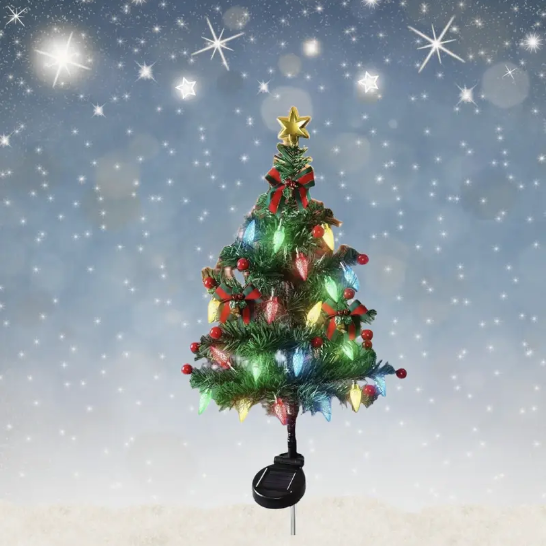 Decorative Solar-Powered Christmas Tree 50cm Garden Lighting Festive LED Outdoor Decoration | Sansoti