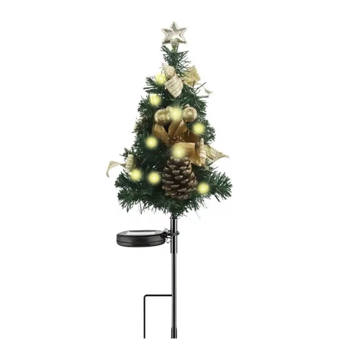 Decorative Solar-Powered Christmas Tree 50cm Garden Lighting Festive LED Outdoor Decoration | Sansoti