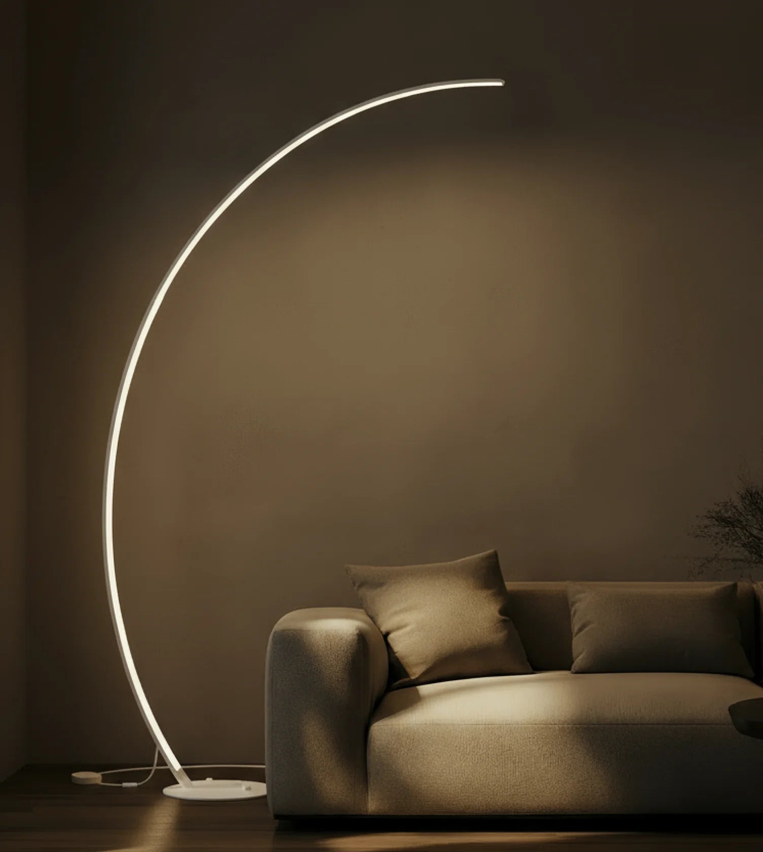 LED Stehleuchte Bogenlampe Schwarz Weiß Dimmbar 170cm Modernes Design | Restfield