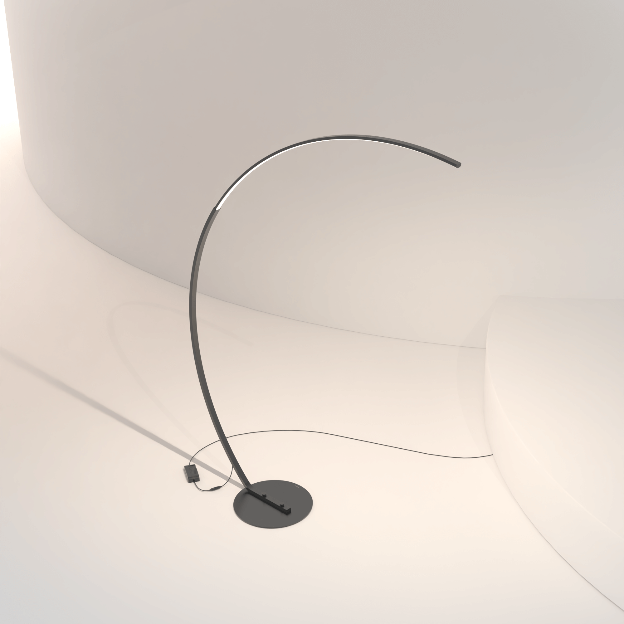 LED Stehleuchte Bogenlampe Schwarz Weiß Dimmbar 170cm Modernes Design | Restfield