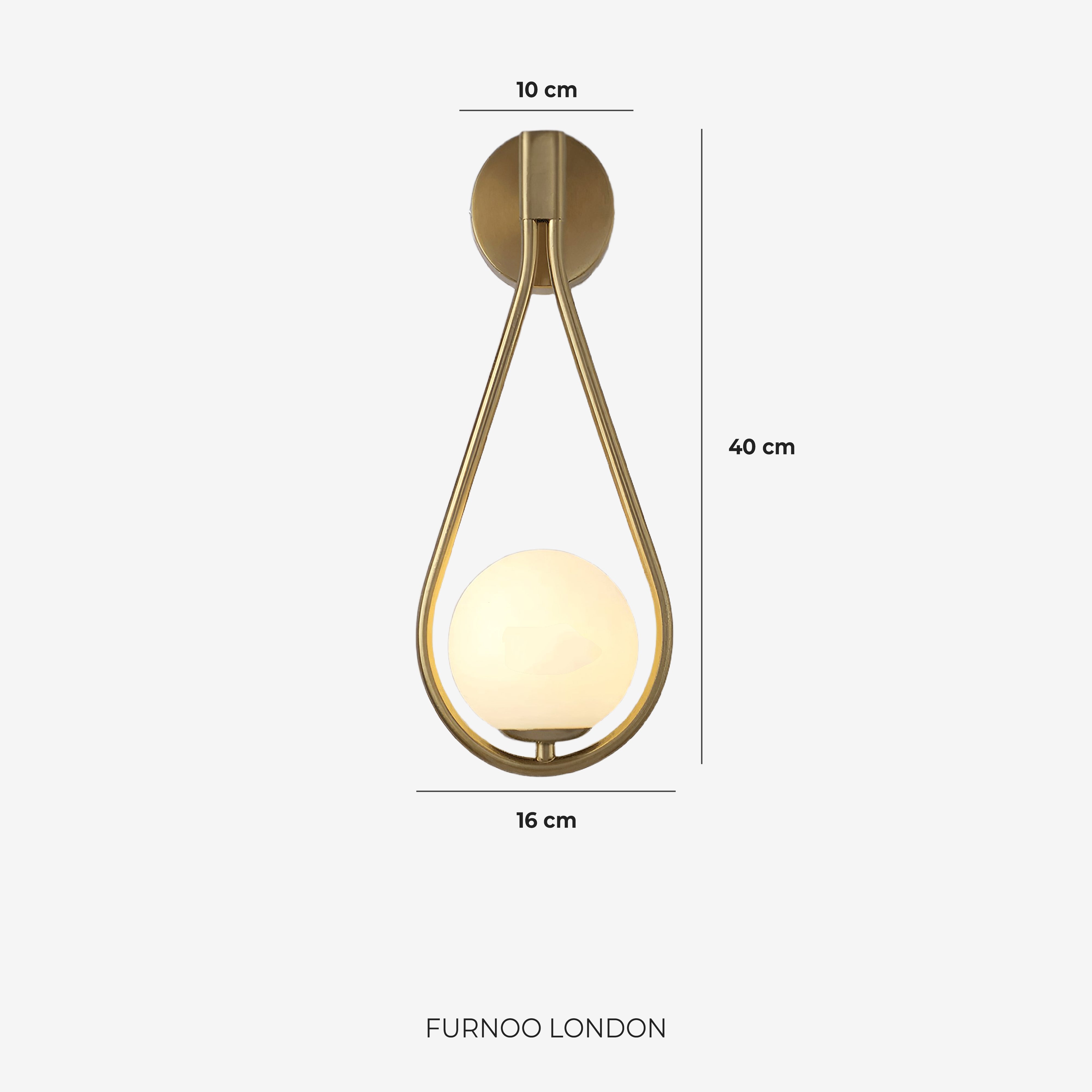 Nordische Wandlamp met Glazen Bol — Minimalistische Verlichting voor Scandinavische Interieurs | Sansoti