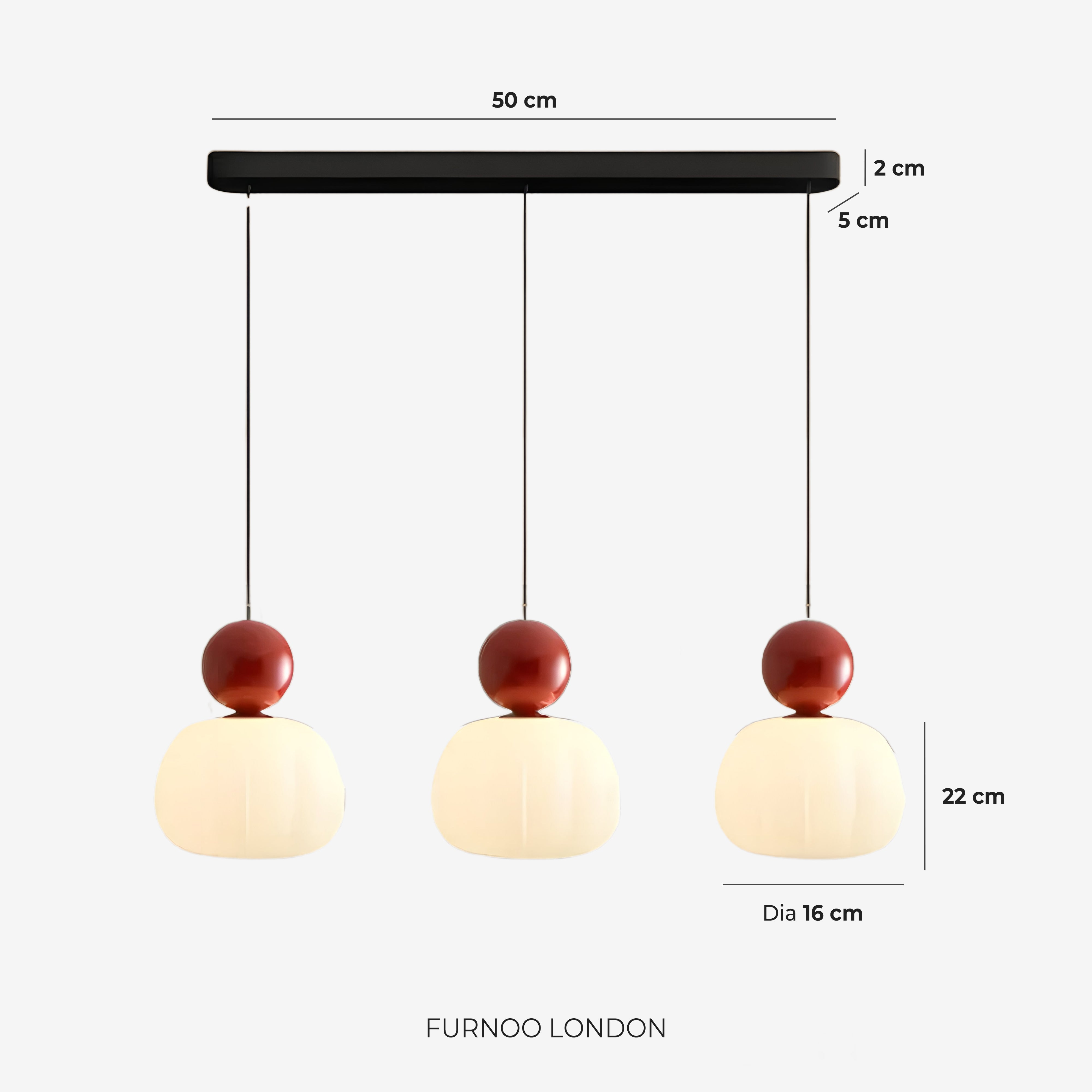 Geometrische Hanglamp Bauhaus Design Metaal Glas E27 – 1 of 3 Lichtpunten Dimbaar Sfeerverlichting | Sansoti