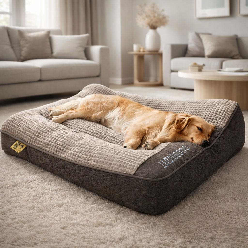 Orthopedisch Hondenkussen met Verhoogde Rand – Memory Foam Hondenbed voor Gewrichtsondersteuning | Sansoti