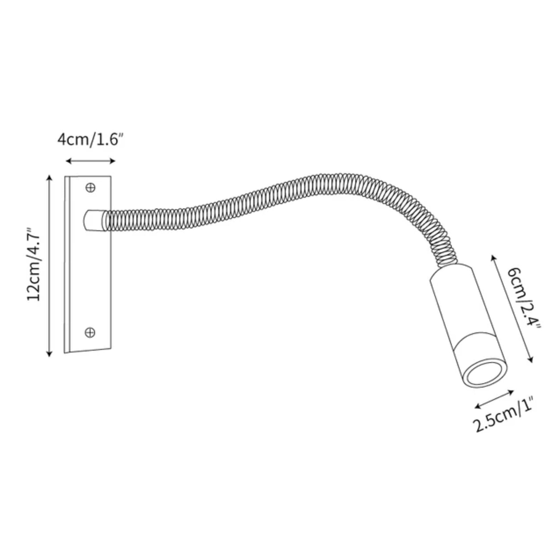Elezor Flexible Schwanenhals-Wandlampe LED Schwarz Leselampe Schlafzimmer Bett Wandbeleuchtung Richtbar Modern Minimalistisch | Restfield