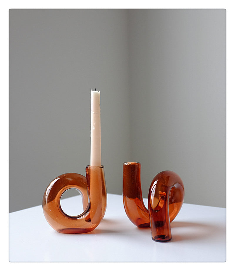 Vaas Geblazen Glas Lus Design Hydroponic Borosilicaat Gekleurd Decoratie Tafel | Sansoti