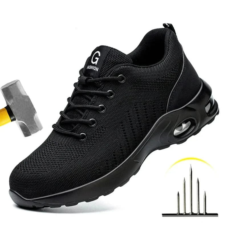 Chaussures de sécurité pour hommes avec embout en acier, antidérapantes, protectrices, pour travaux industriels et de construction, légères et confortables | Sansoti