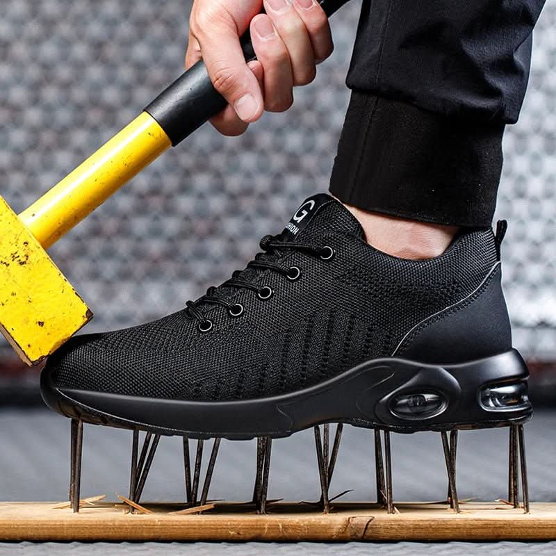 Chaussures de sécurité pour hommes avec embout en acier, antidérapantes, protectrices, pour travaux industriels et de construction, légères et confortables | Sansoti
