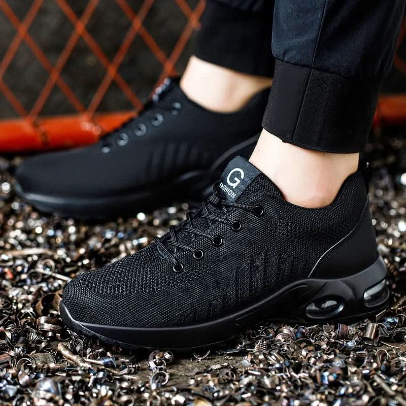 Chaussures de sécurité pour hommes avec embout en acier, antidérapantes, protectrices, pour travaux industriels et de construction, légères et confortables | Sansoti