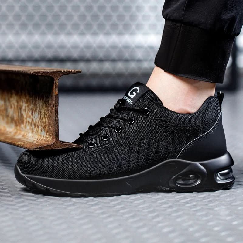 Chaussures de sécurité pour hommes avec embout en acier, antidérapantes, protectrices, pour travaux industriels et de construction, légères et confortables | Sansoti