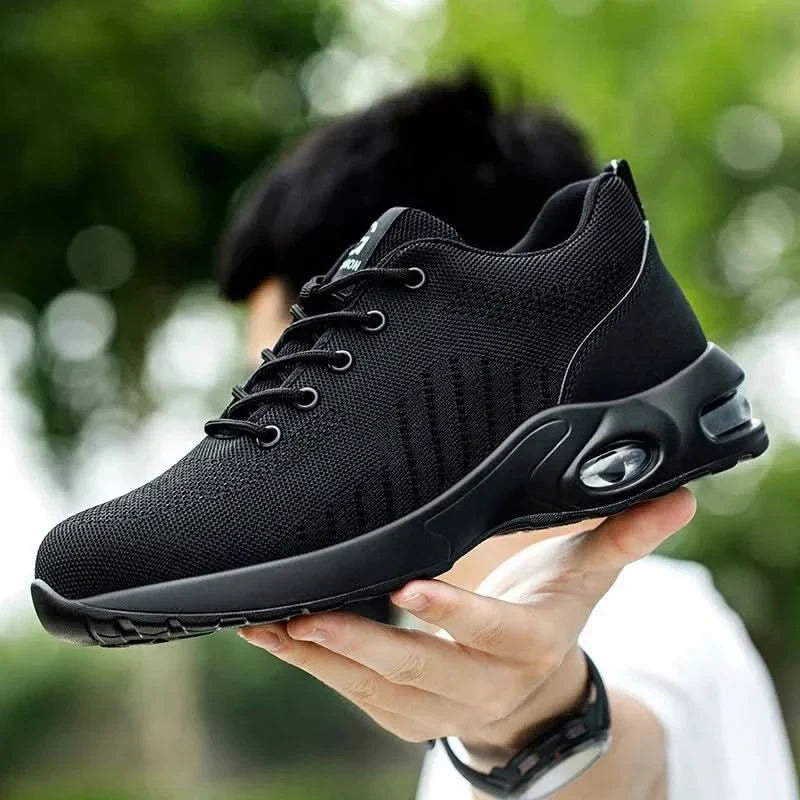 Chaussures de sécurité pour hommes avec embout en acier, antidérapantes, protectrices, pour travaux industriels et de construction, légères et confortables | Sansoti