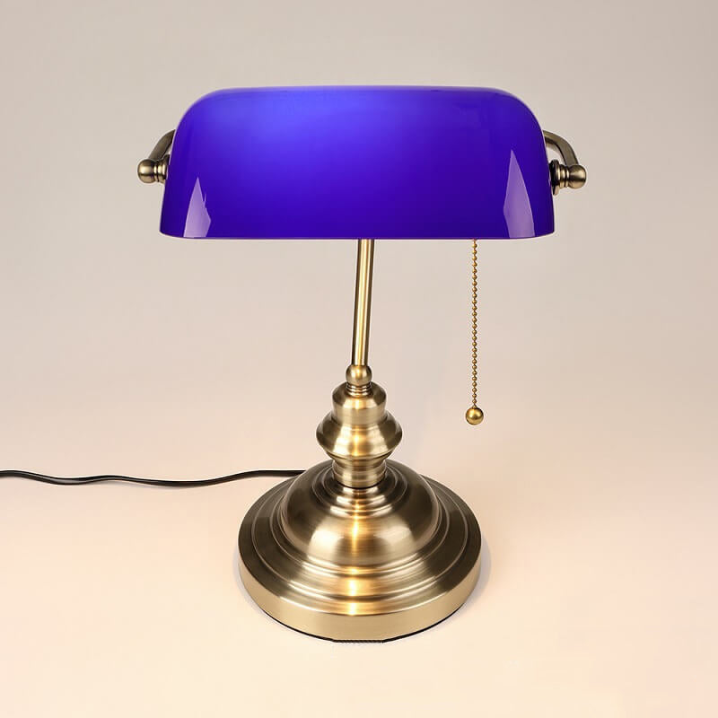 Lampe de table en verre avec pied en métal, design industriel, verre coloré, douille E26, hauteur de 36cm, lumière chaleureuse | Sansoti
