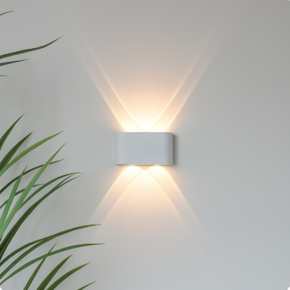 Indoor & Outdoor Wall Lamp LED | Modern Minimalist Design | Waterproof | Black or White | Sansoti