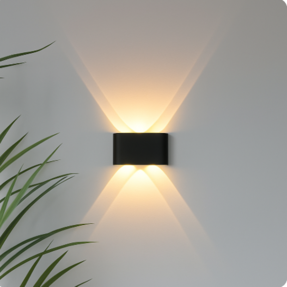Indoor & Outdoor Wall Lamp LED | Modern Minimalist Design | Waterproof | Black or White | Sansoti