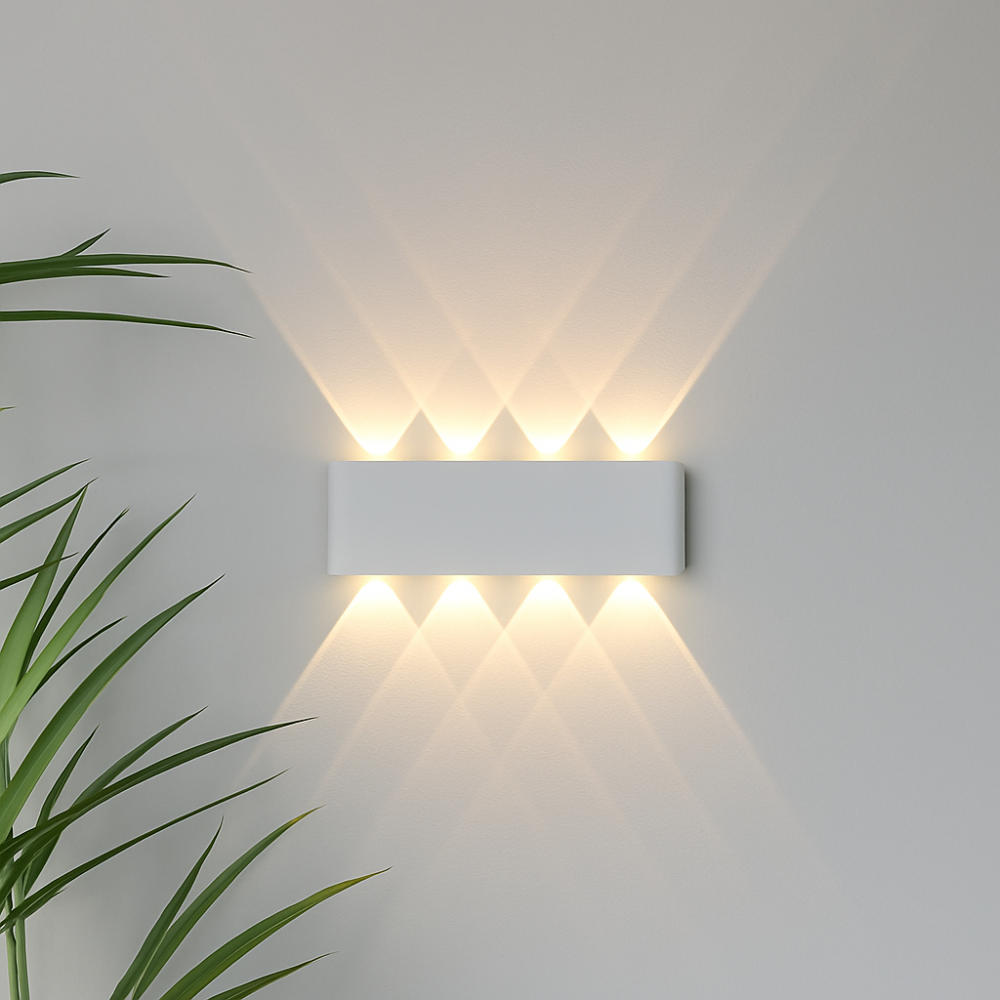 Indoor & Outdoor Wall Lamp LED | Modern Minimalist Design | Waterproof | Black or White | Sansoti