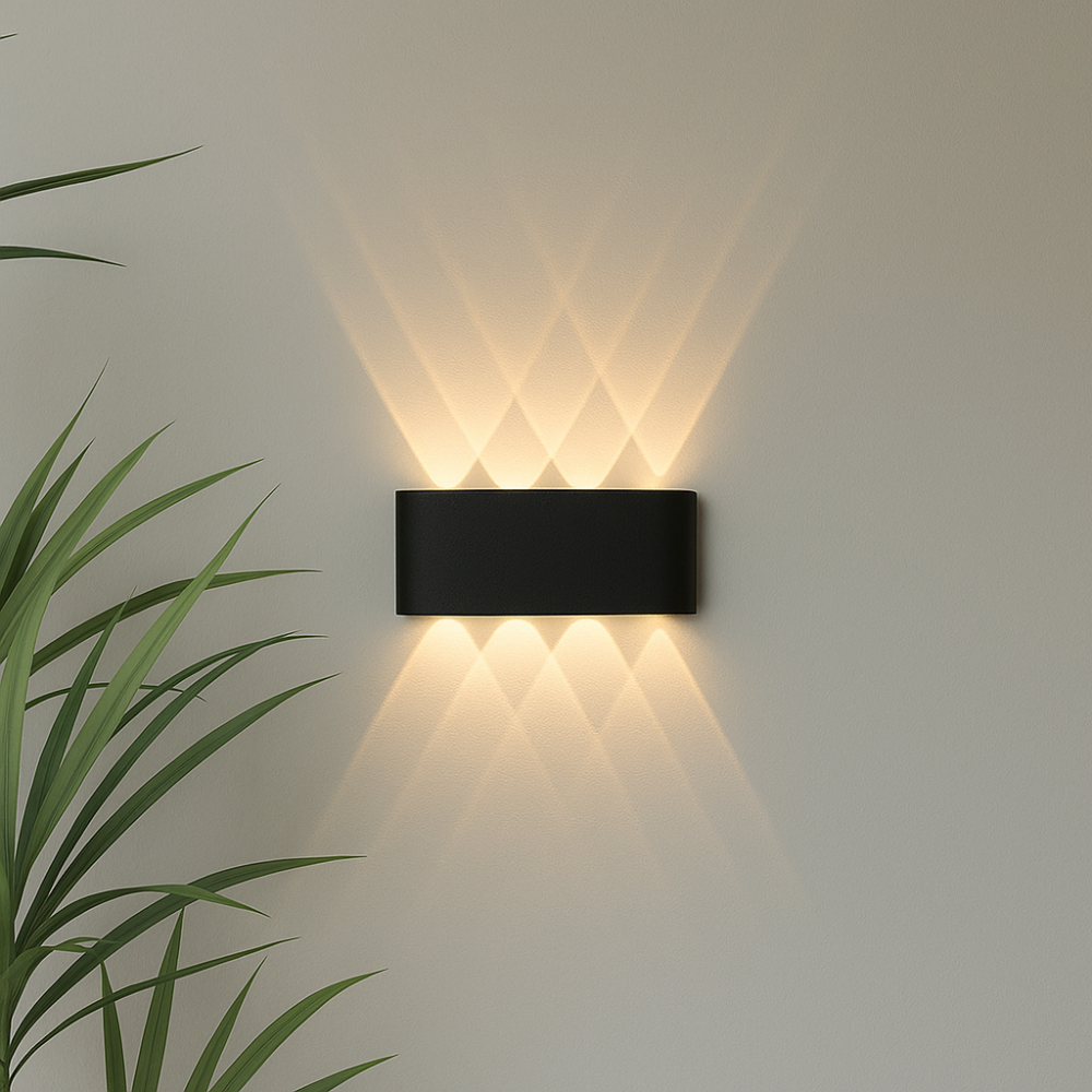 Indoor & Outdoor Wall Lamp LED | Modern Minimalist Design | Waterproof | Black or White | Sansoti