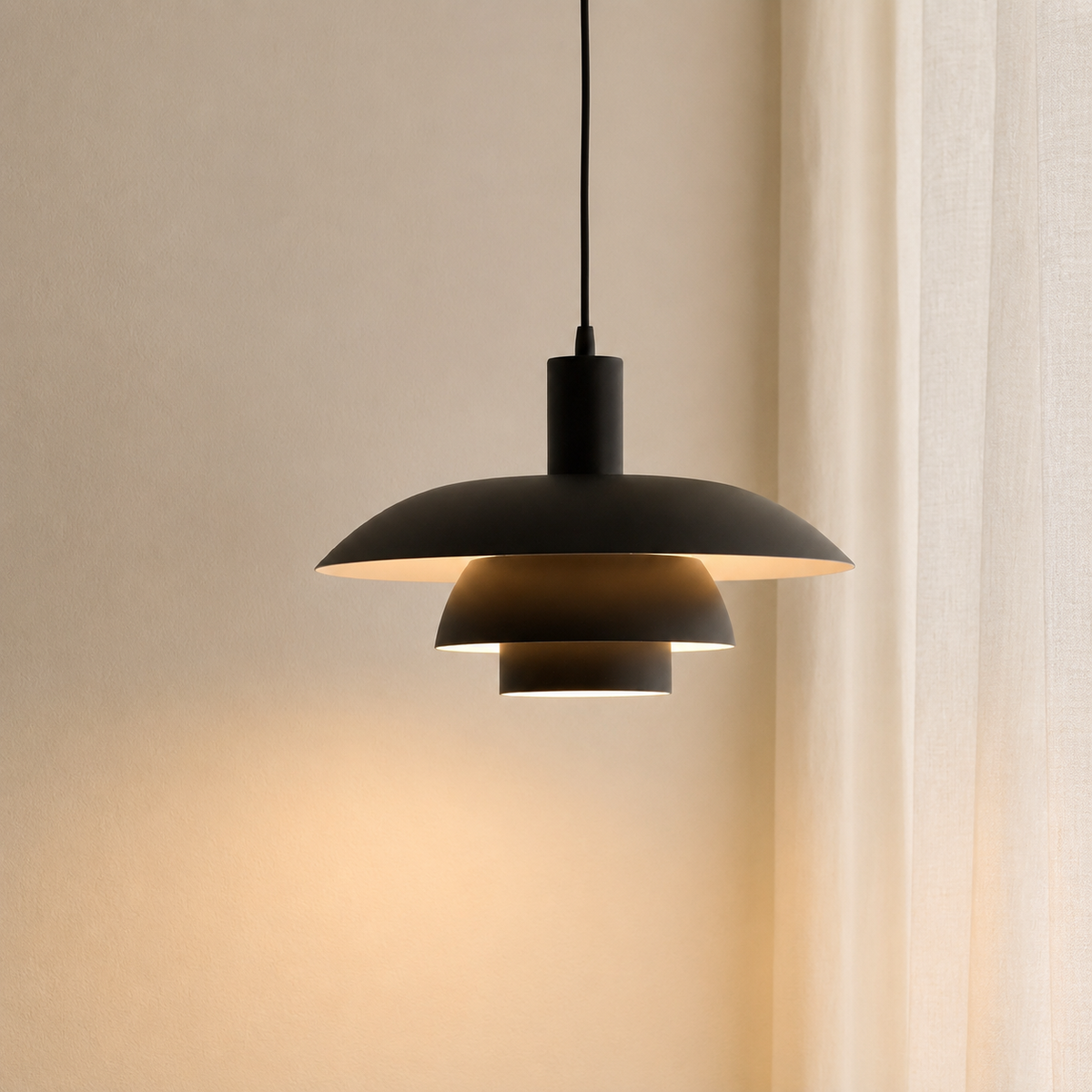 Skandinavische Metall-Pendelleuchte LED Dimmbar für Esszimmer Küche Wohnzimmer Deckenbeleuchtung 29-39cm | Sansoti