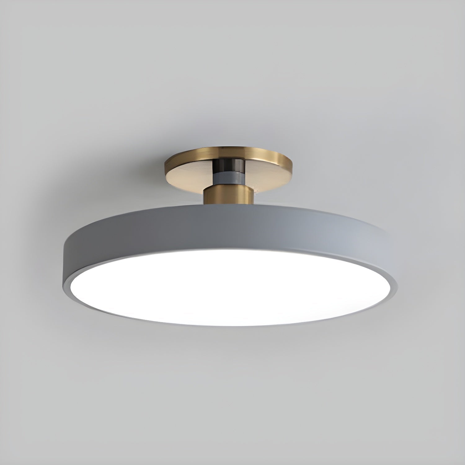 Isla Plafondlamp — Ronde Flush-Mount LED Plafonnière met Zwart Metalen Armatuur en Witte Diffuser | Ideaal voor Eetkamers, Kantoren en Moderne Interieurs | Verkrijgbaar in Zes Kleuren | Sansoti