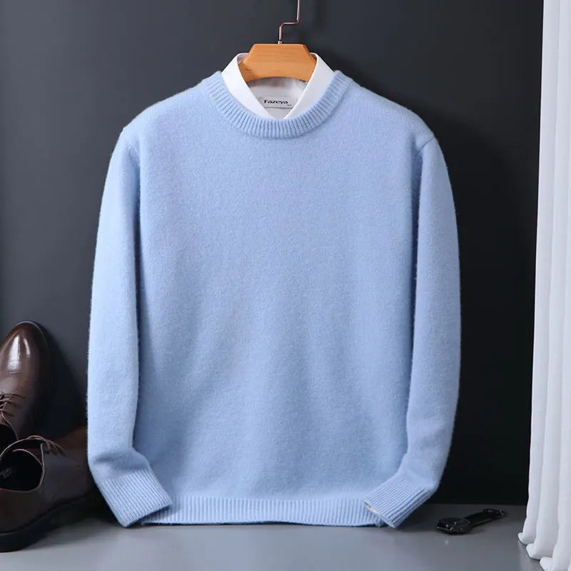 Men’s Cashmere Sweater Knitted Pullover Luxury Wool Blend Timeless Winter Clothing Soft Touch Warm Sweater | Sansoti
