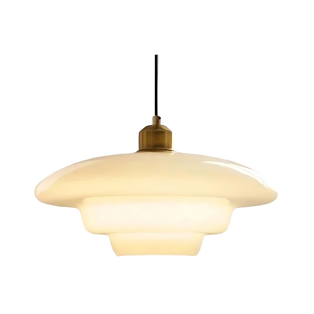 Deckenleuchte Art Deco Messing Glas D30 D28 D32 Gold Vintage Design | Restfield