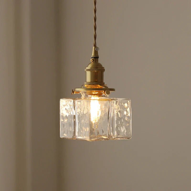 Hängelampe Glas E27 Messing Transparent Esstisch Wohnzimmer Vintage Klassische Beleuchtung Kochinsel Stimmungsleuchte | Restfield