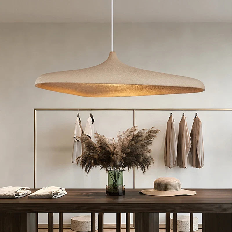 Hanglamp Organisch LED Polymeer Bruin Wit Ovaal Woonkamer Slaapkamer Studeerkamer Wabi Sabi Design Dimbaar | Sansoti