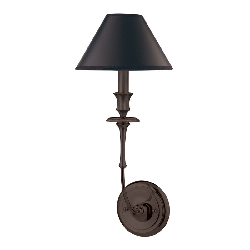 Applique Murale Moderne avec Abat-jour en Tissu Noir en Laiton, Nickel ou Noir – 1 ou 2 Points Lumineux Design | Restfield