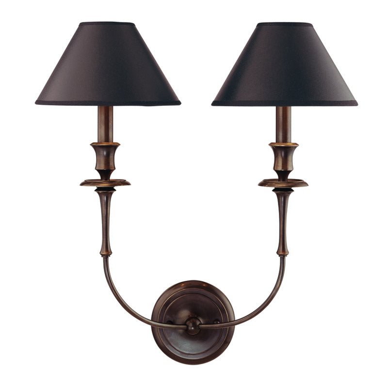 Applique Murale Moderne avec Abat-jour en Tissu Noir en Laiton, Nickel ou Noir – 1 ou 2 Points Lumineux Design | Restfield