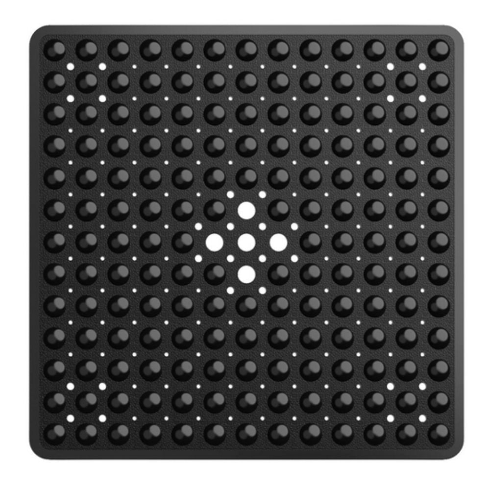 Antislip Badmat met Zuignappen – Veilig Vaste Mat voor Bad en Douche – Vierkant Design met Drainagegaten – PVC Douchevloermat – Machinewasbaarbaar | Sansoti