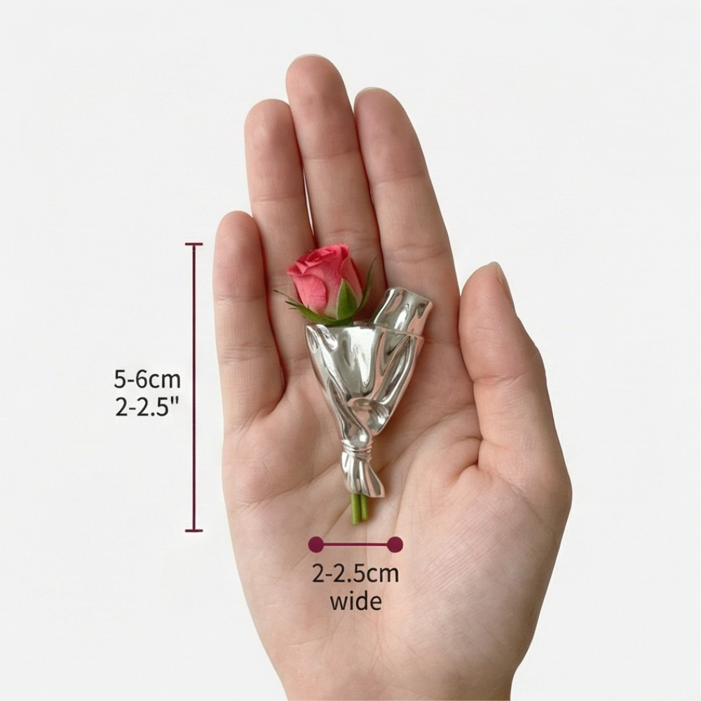Draagbare Bloemenvaas Broche – Mini Vaasje voor Verse Bloemen | Sansoti