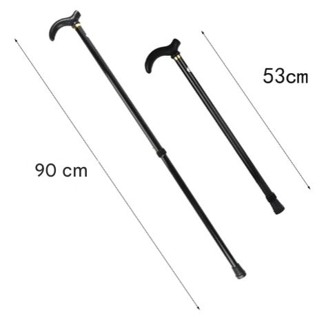 Bâton de marche réglable en aluminium pliable, hauteur 53-90 cm, poignée ergonomique antidérapante, aide à la mobilité | Sansoti