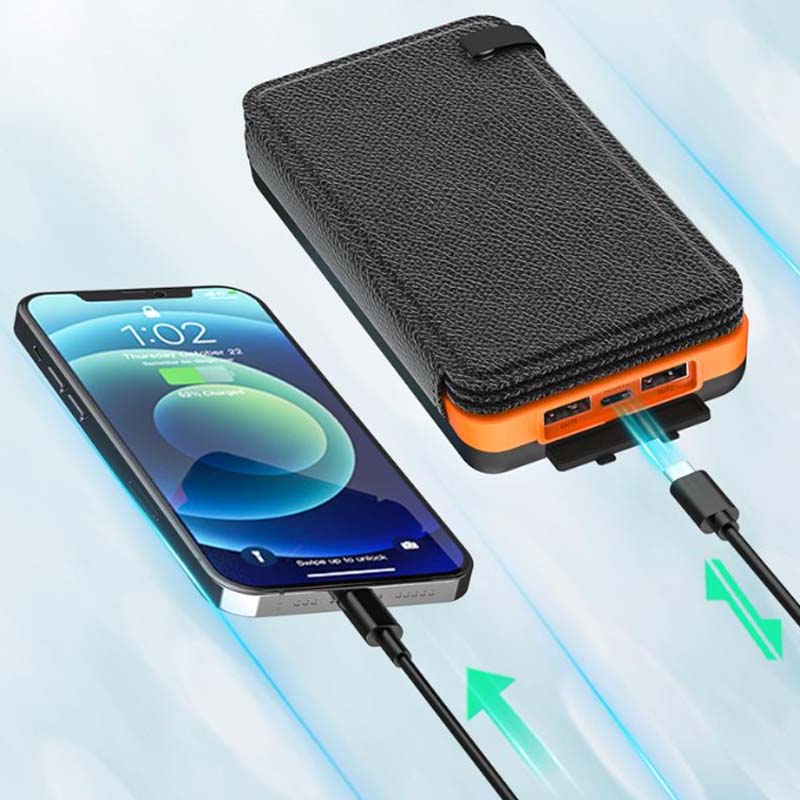 Power Bank 25000mAh Portable USB-C Solar Panel Charger Outdoor Fast Charging Camping Adventure Hiking Travel | Sansoti
