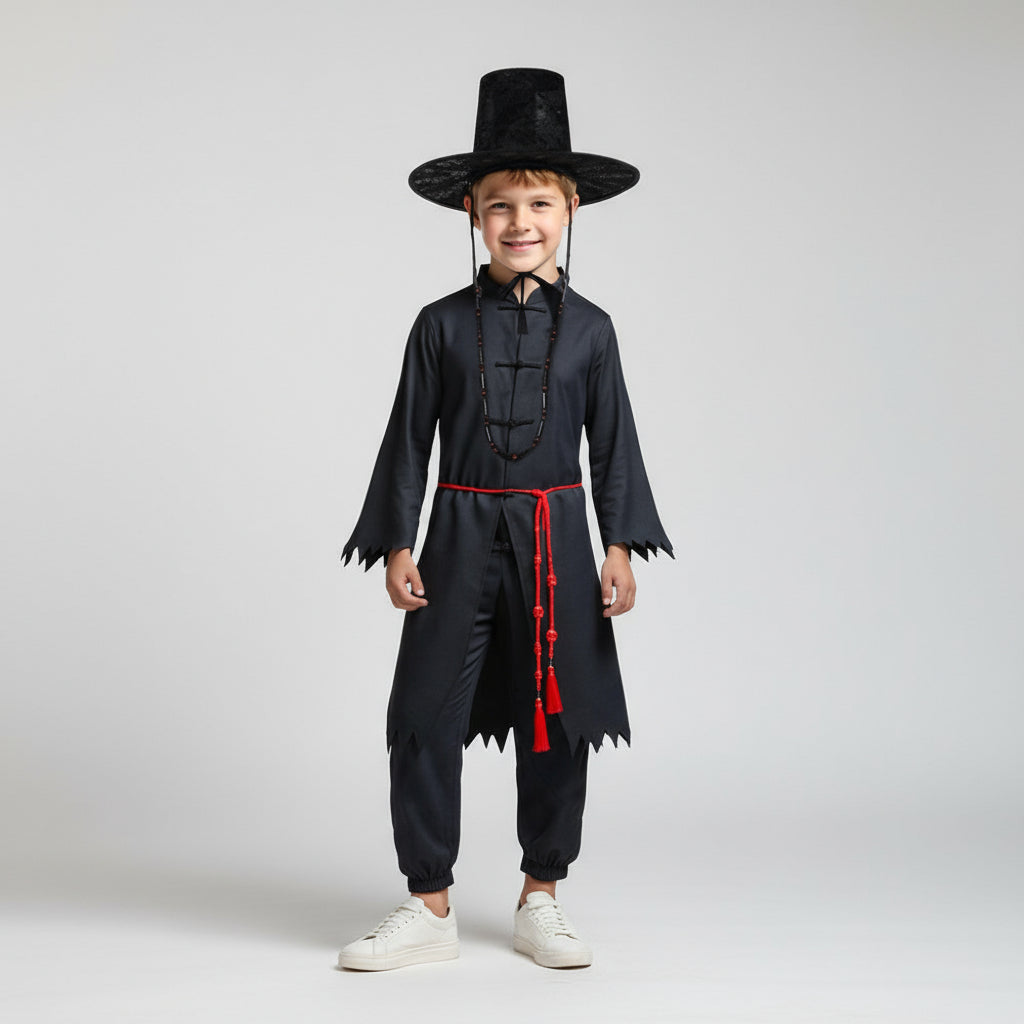 Driedelig Kinderkostuum Zwart voor Themafeesten en Cosplay | Sansoti
