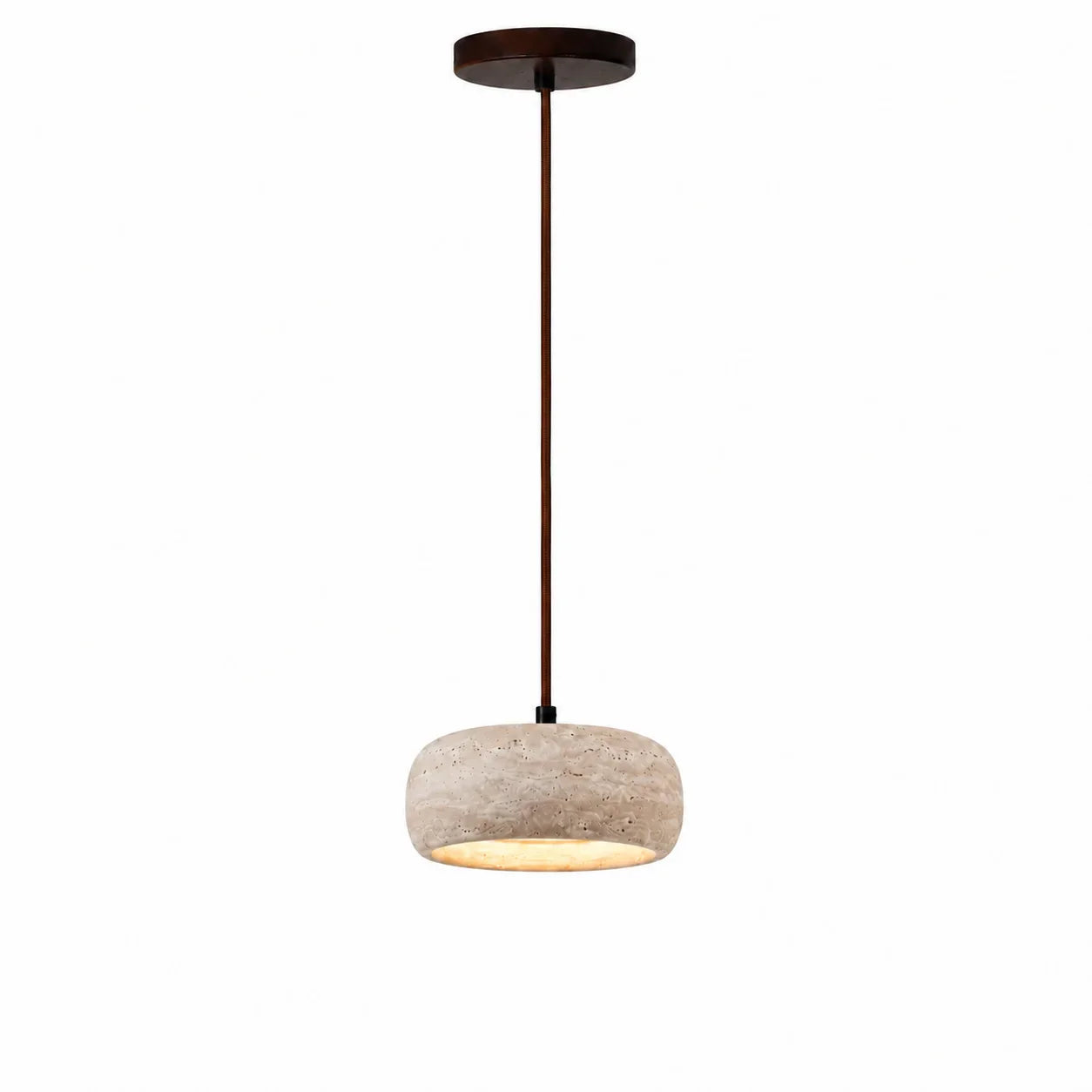 Travertijn Hanglamp Vintage Crème Natuursteen Wabi Sabi Stijl Eetkamer Slaapkamer | Sansoti