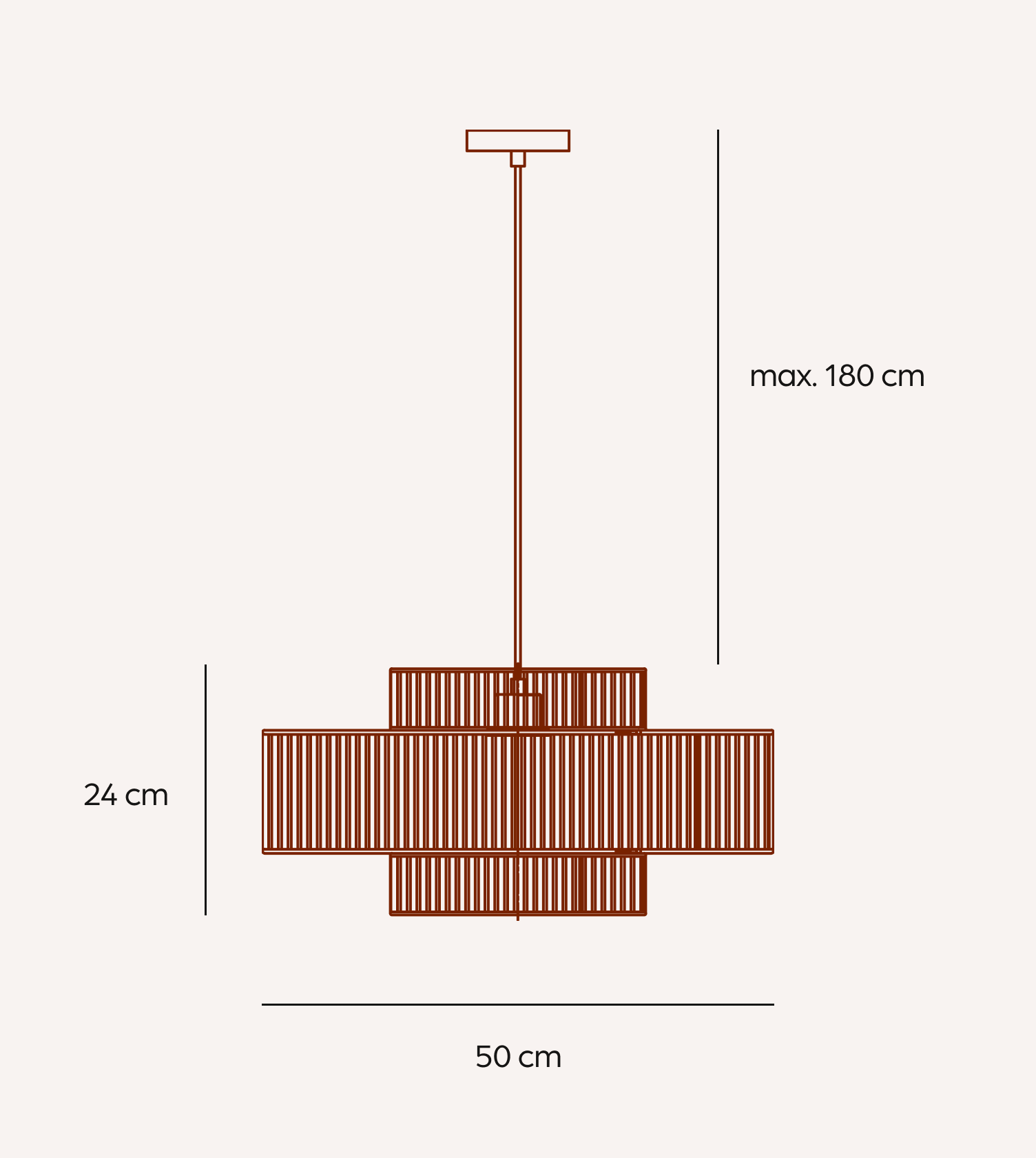 Hanglamp Gevlochten Katoen 50cm Boho Scandinavisch Design Verstelbaar | Sansoti