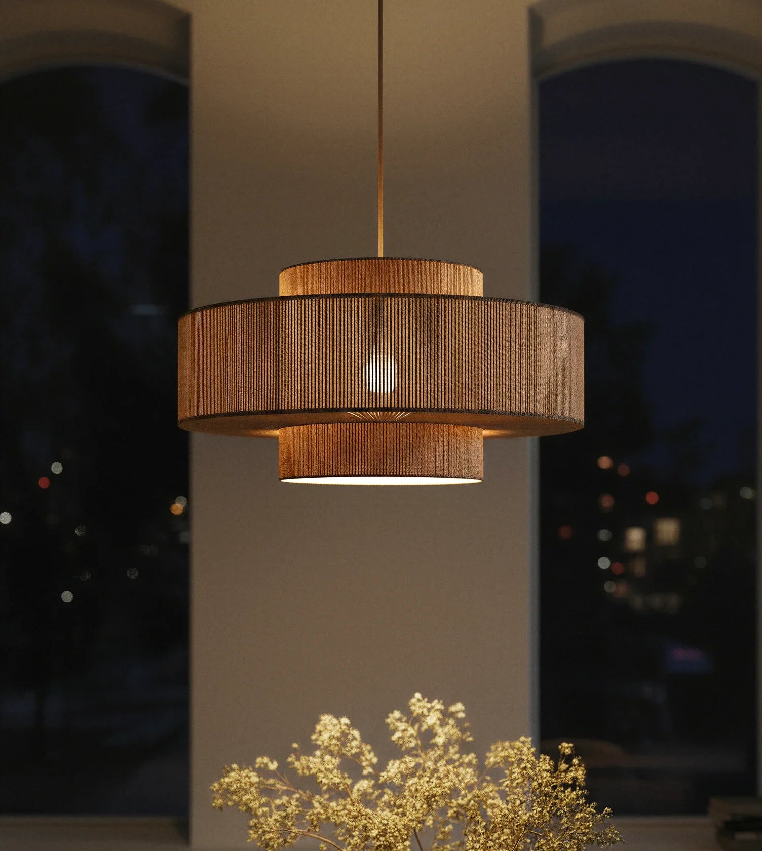 Hanglamp Gevlochten Katoen 50cm Boho Scandinavisch Design Verstelbaar | Sansoti