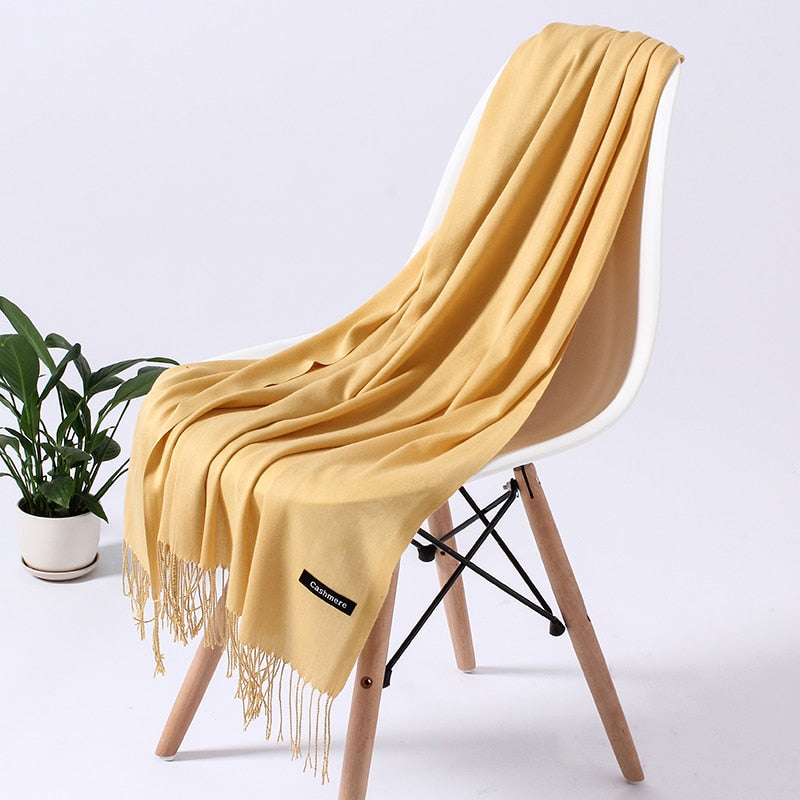 Wintersjaal dames zacht polyester vielseidig drapeerbaar elegante kleurstellingen | Sansoti