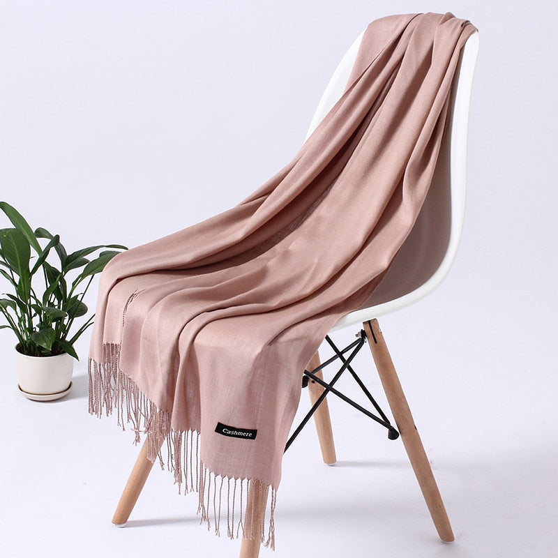 Wintersjaal dames zacht polyester vielseidig drapeerbaar elegante kleurstellingen | Sansoti