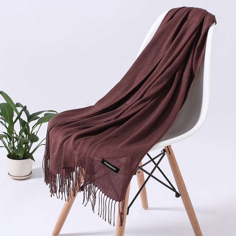 Wintersjaal dames zacht polyester vielseidig drapeerbaar elegante kleurstellingen | Sansoti