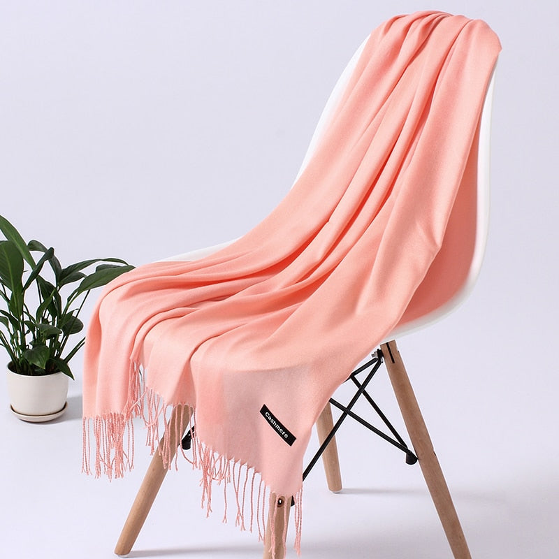 Wintersjaal dames zacht polyester vielseidig drapeerbaar elegante kleurstellingen | Sansoti