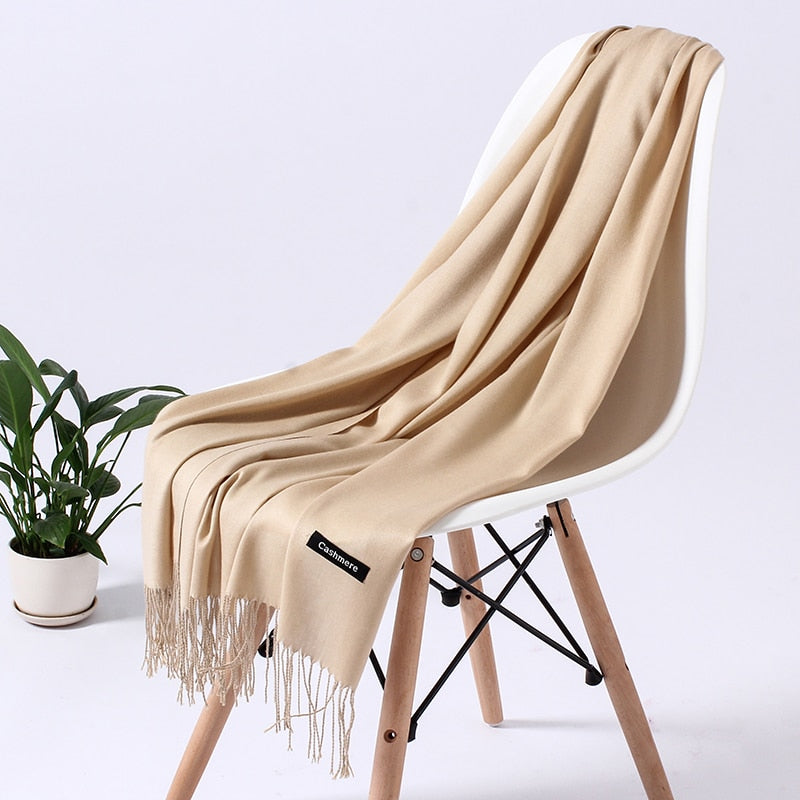 Wintersjaal dames zacht polyester vielseidig drapeerbaar elegante kleurstellingen | Sansoti