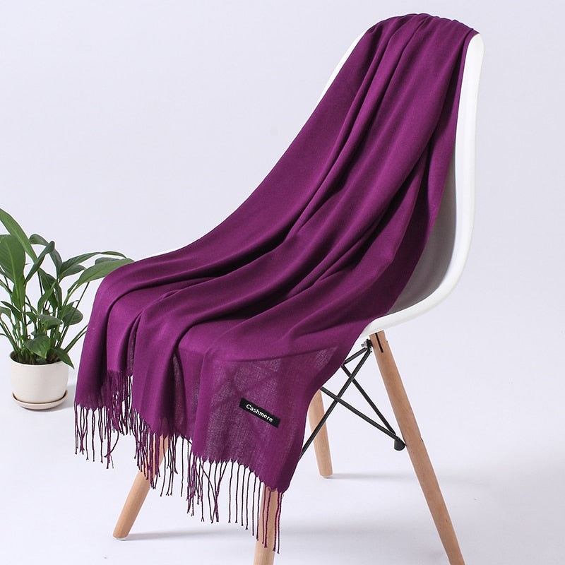 Wintersjaal dames zacht polyester vielseidig drapeerbaar elegante kleurstellingen | Sansoti