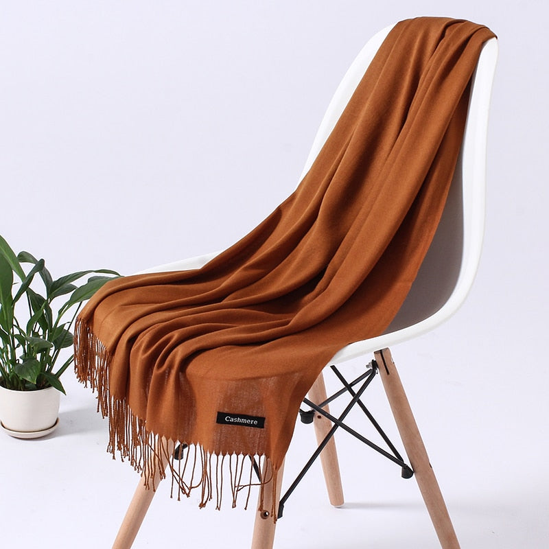 Wintersjaal dames zacht polyester vielseidig drapeerbaar elegante kleurstellingen | Sansoti