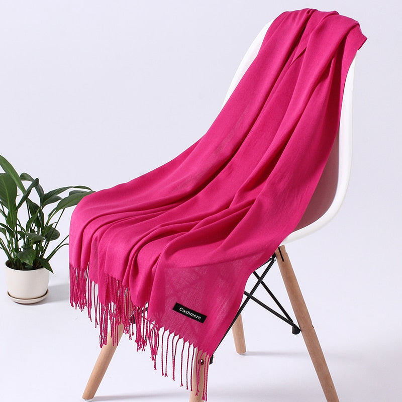 Wintersjaal dames zacht polyester vielseidig drapeerbaar elegante kleurstellingen | Sansoti